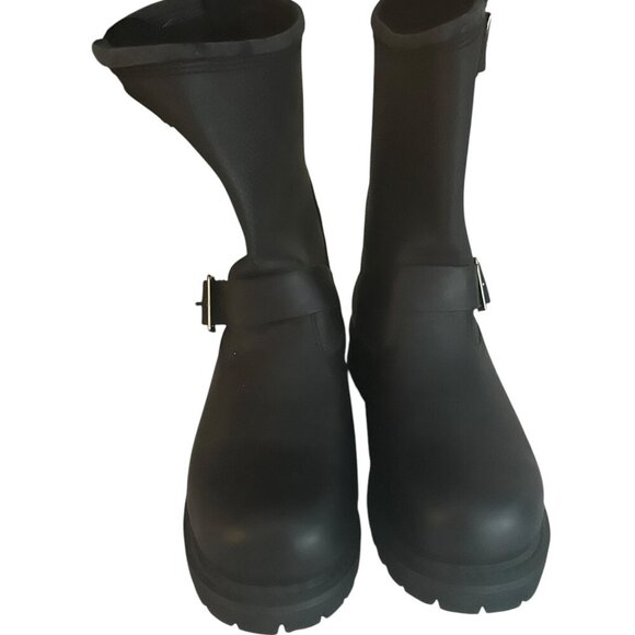 Milwaukee Women's Motorcycle Biker Riding Black Leather Boots Size 6 NWOT - Picture 7 of 9